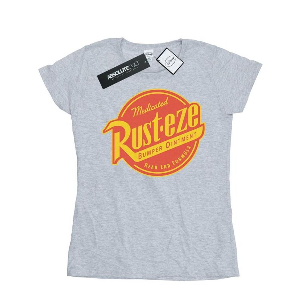 Cars Womens/Ladies Rust-Eze Logo Cotton T-Shirt / Sports Grey